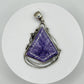Charoite Sterling Silver Pendant – Geometric Design - 34.43 Grams