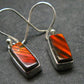 Ammolite Amolite Sterling Silver Earrings From Canada - 1.1"