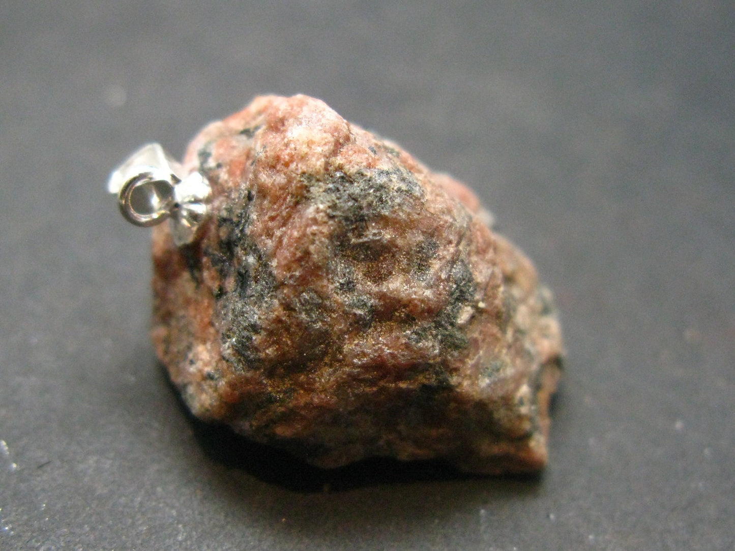 Rosophia Stone Silver Pendant From Rocky Mountains - 1.0" - 7.16 Grams