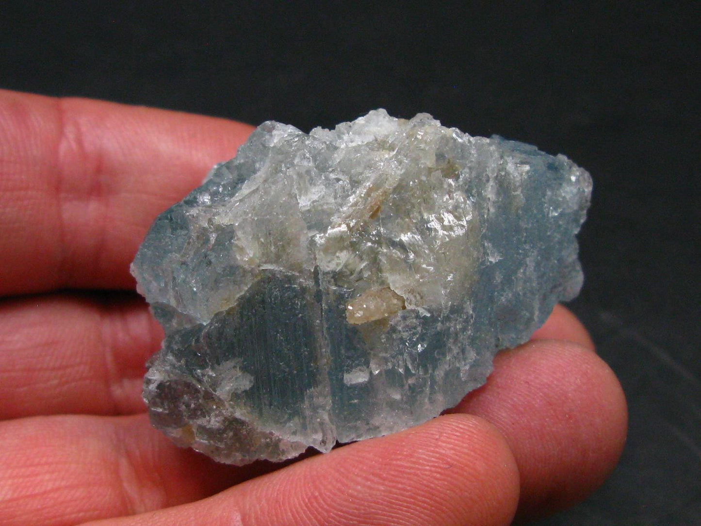 Gem Aquamarine Etched Crystal Blue Beryl From Brazil - 46.81 Grams - 1.8"