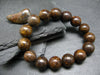 Bronzite Genuine Bracelet ~ 7 Inches ~ 12mm Round Beads