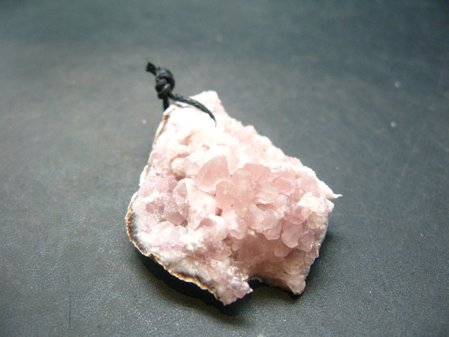 Large Pink Amethyst Pendant From Mexico - 1.7"