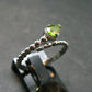 Natural Faceted Peridot Olivine Ring - 1.51 Grams - Size adjustable