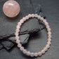 Rose Quartz Genuine Bracelet ~ 7 Inches ~ 6mm Round Beads