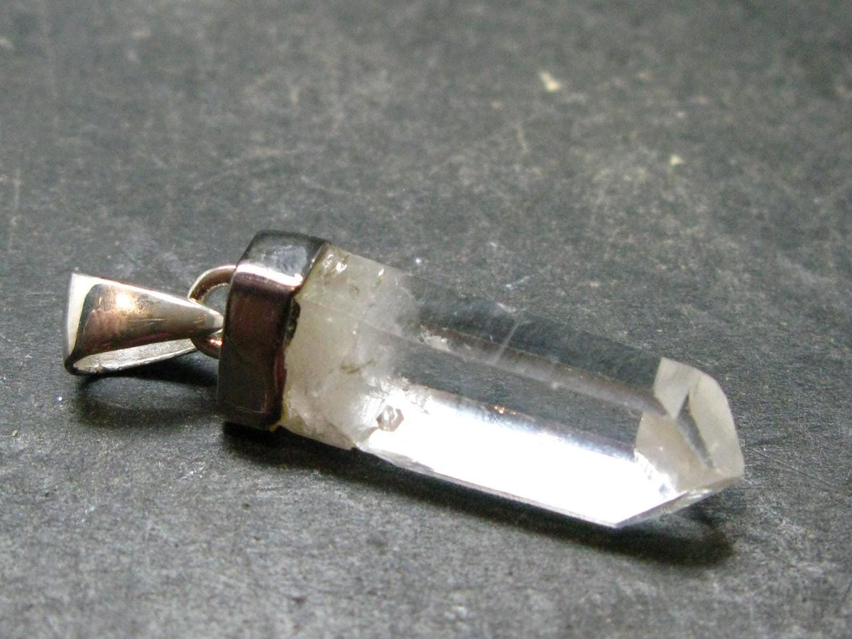 Lemurian Quartz Crystal Pendant From Brazil - 1.5" - 4.26 Grams