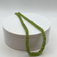 Peridot Beaded Necklace | Natural Green Peridot Rondelle Strand | Sterling Silver Clasp | August Birthstone Jewelry
