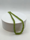 Peridot Beaded Necklace | Natural Green Peridot Rondelle Strand | Sterling Silver Clasp | August Birthstone Jewelry