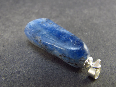 Blue Kyanite (Paraiba) Crystal Silver Pendant From Tanzania - 1.3" - 6.10 Grams