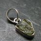 Moldavite Tektite Silver Pendant from Czech Republic - 0.8" - 1.14 Grams