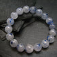 Dumortierite In Quartz Genuine Bracelet ~ 7.5 Inches ~ 12mm Round Beads