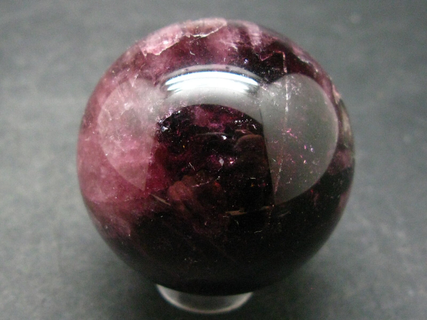 Red Tourmaline Rubellite Sphere Ball From Russia - 1.6" - 94.29 Grams