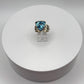 Swiss Blue Trillion-Cut Statement Ring in Sterling Silver - Size 8.5