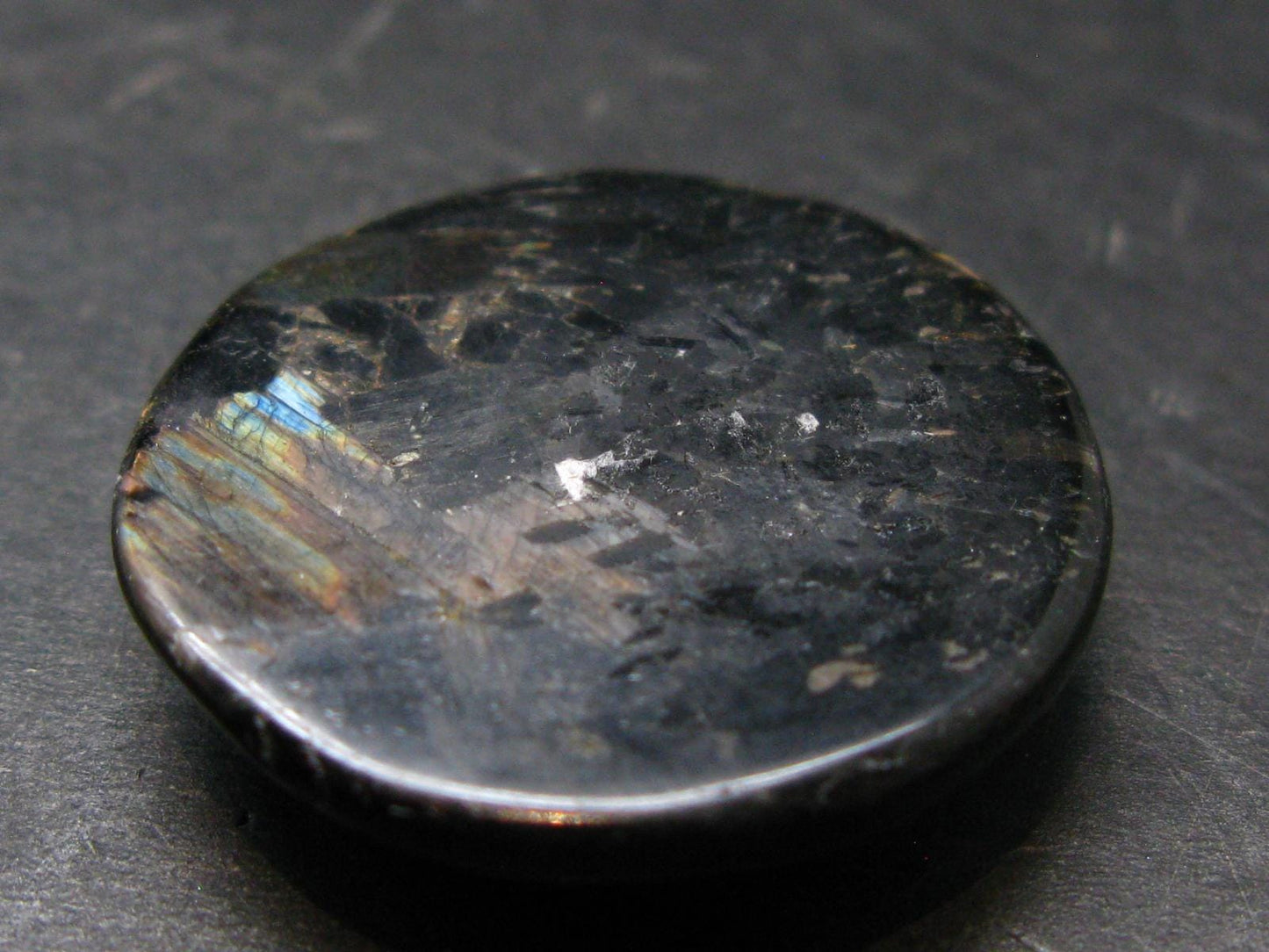 Rare Nuumite Nuummite Cabochon From Greenland - 1.1" - 12.97 Grams