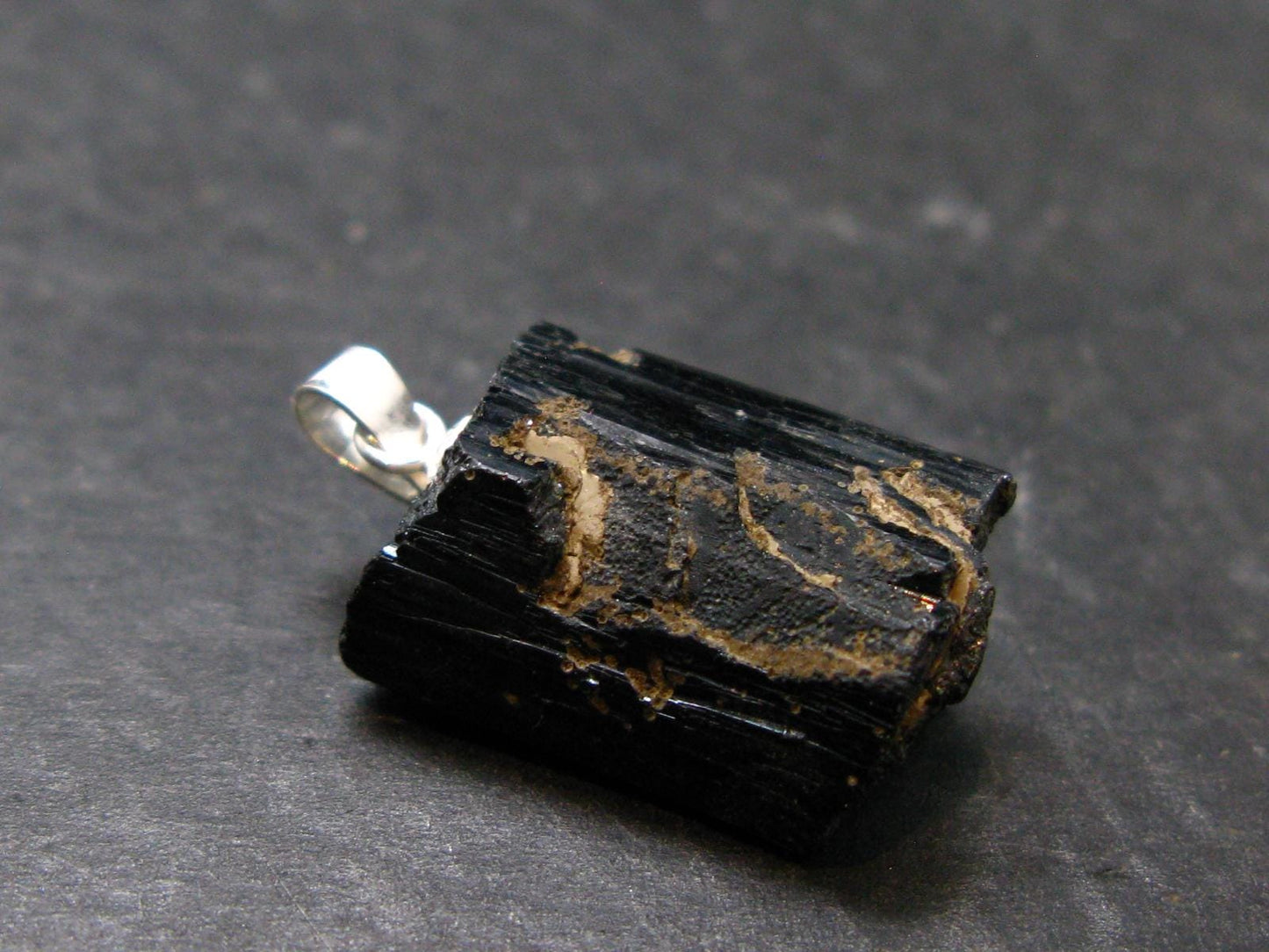 Ilvaite Crystal Silver Pendant From China - 1.0" - 4.75 Grams