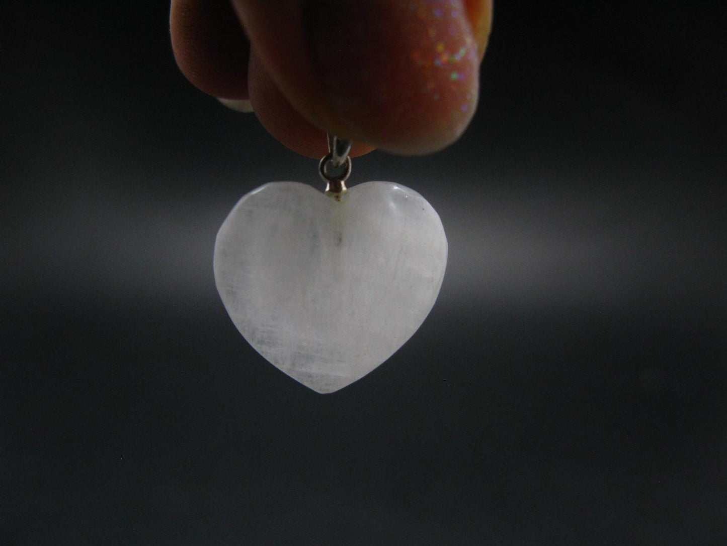 Very Rare SS Cryolite Heart Pendant From Greenland - 1.0" - 4.00 Grams