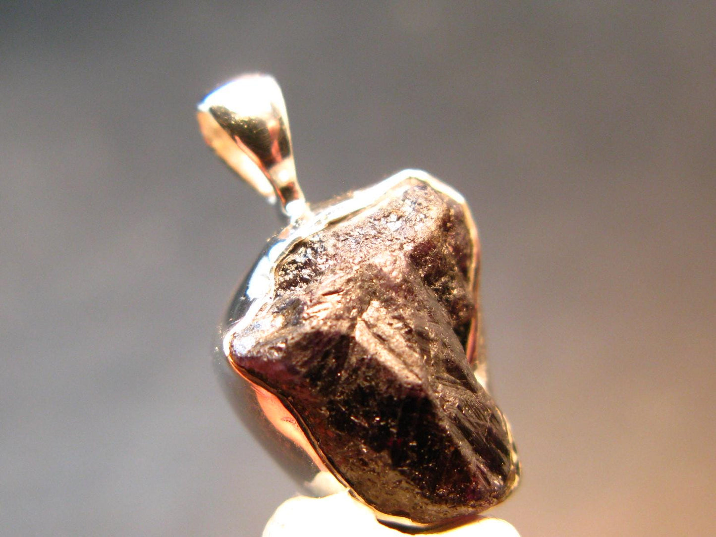 Alexandrite Chrysoberyl Crystal Silver Pendant From Brazil - 0.9" - 3.00 Grams