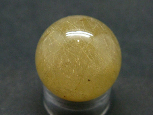 Rutilated Quartz Sphere w/ Rutile From Brazil - 0.7" - 9.1 Grams