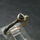Cute Gem Moldavite Sterling Silver Ring From Czech Republic - Size 6.75 - 1.46 Grams