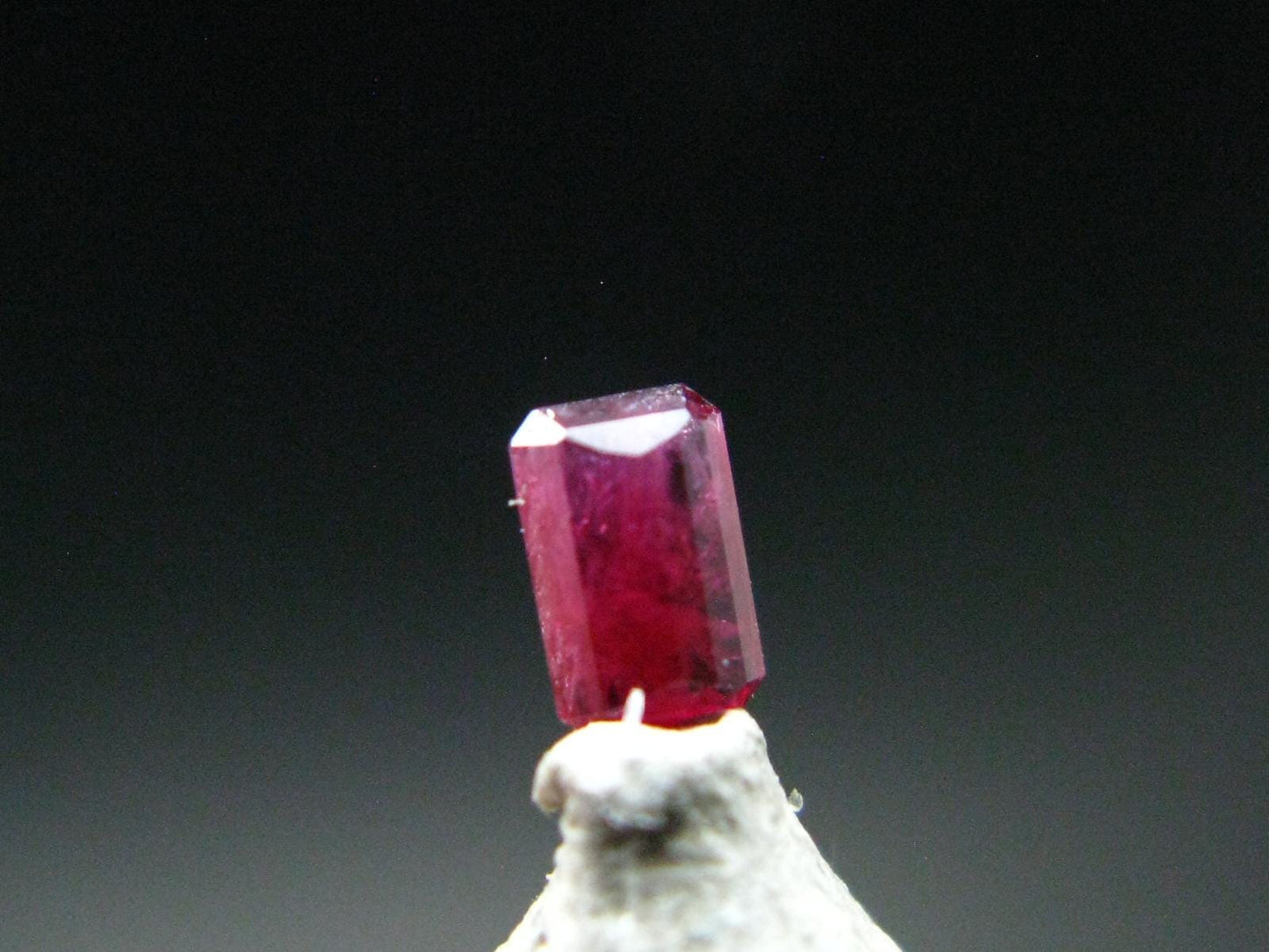 Beautiful Rare Gem Bixbite Red Beryl Emerald Cut Stone From Utah USA - 0.13 Carats - 3.9x2.5mm