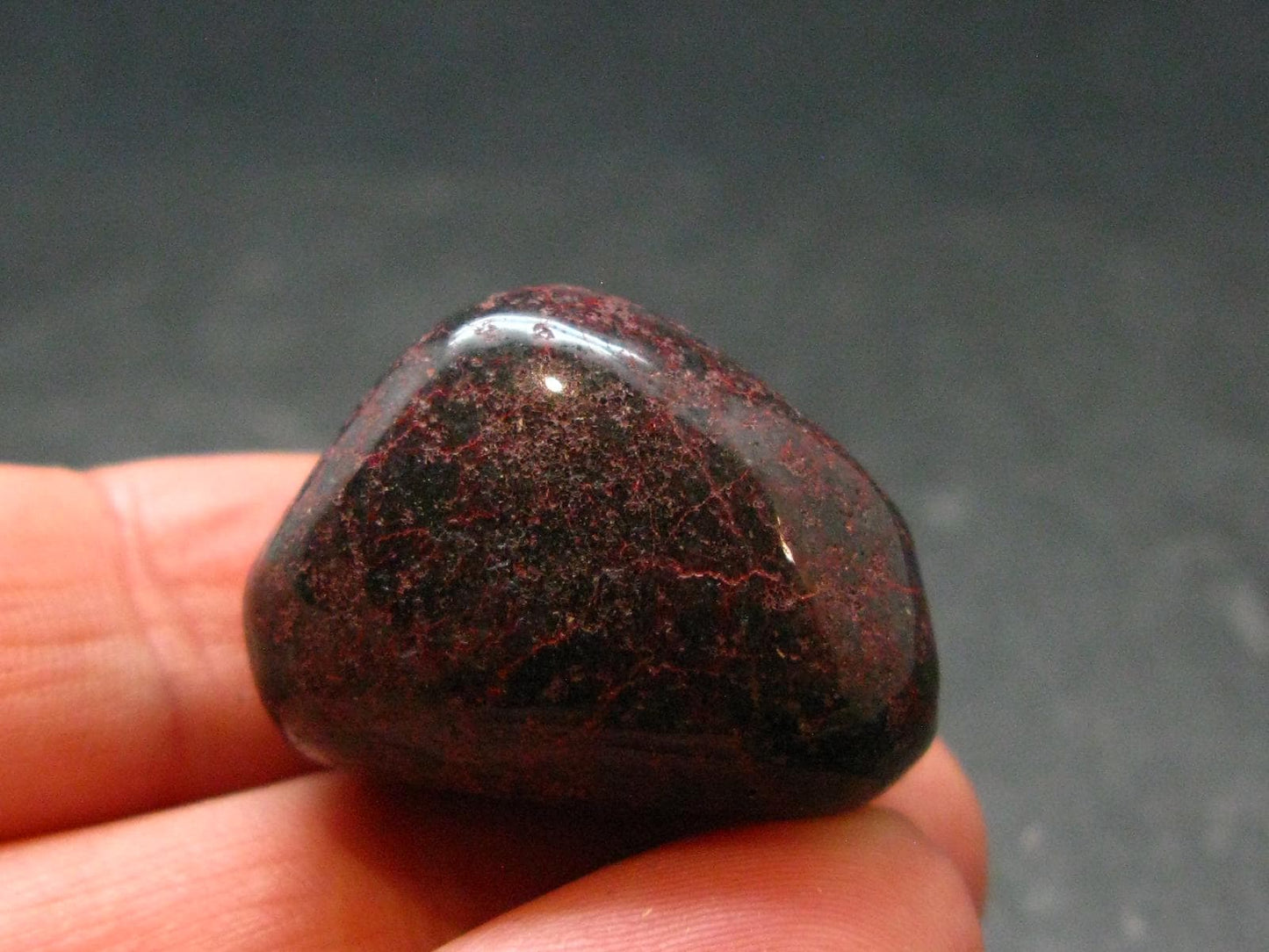 Red Cinnabar Cinabar Tumbled Piece From Spain - 14.68 Grams - 1.0"