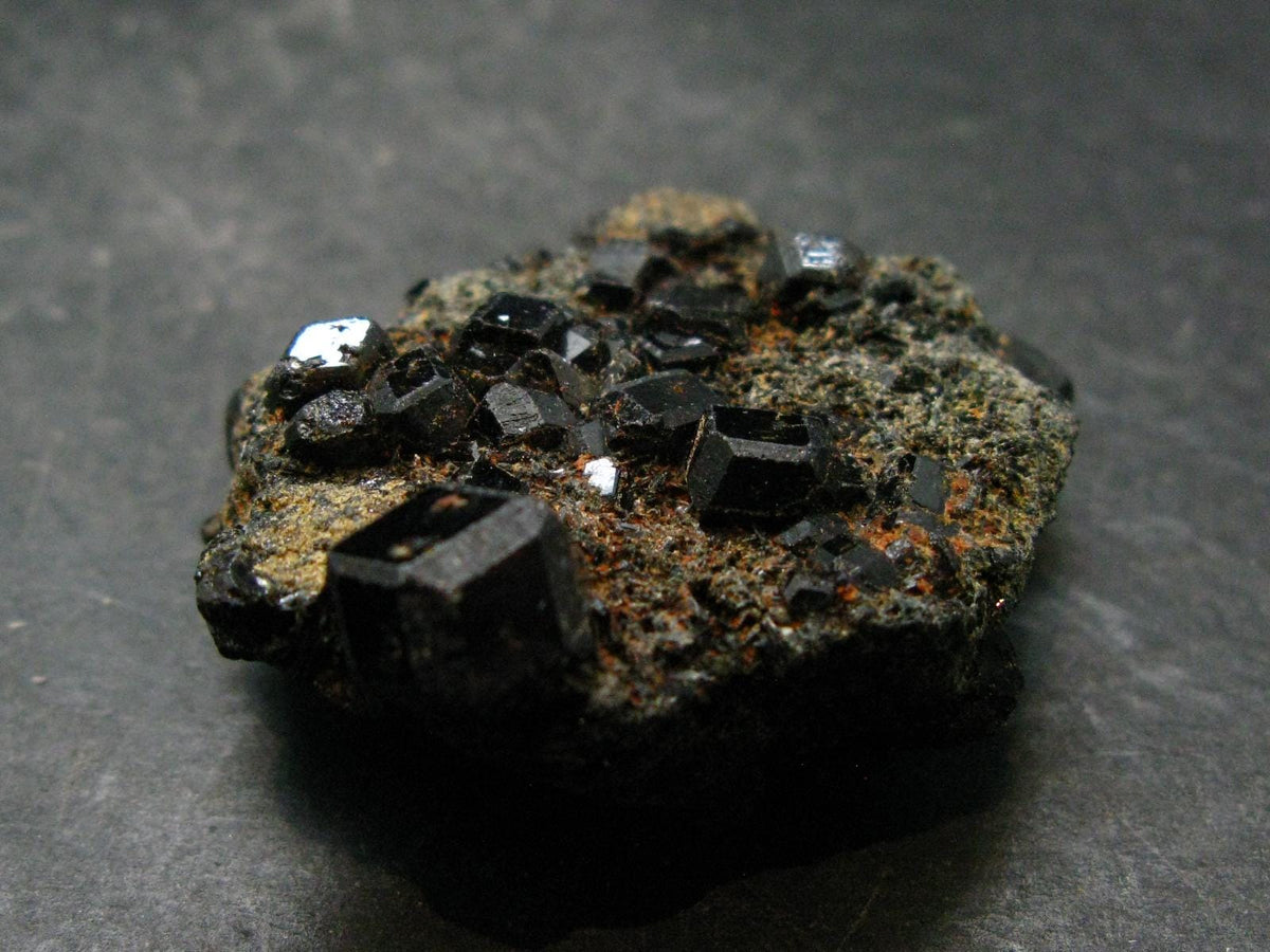 Black Melanite Andradite Garnet Cluster From Mali - 1.8" - 47.28 Grams