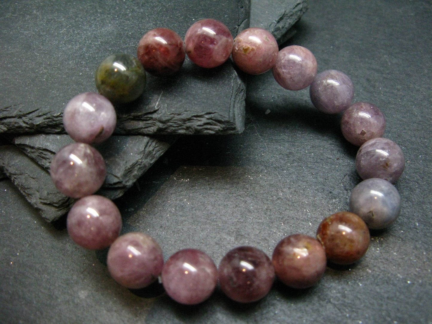 Spinel Genuine Bracelet ~ 7 Inches ~ 12mm Round Beads