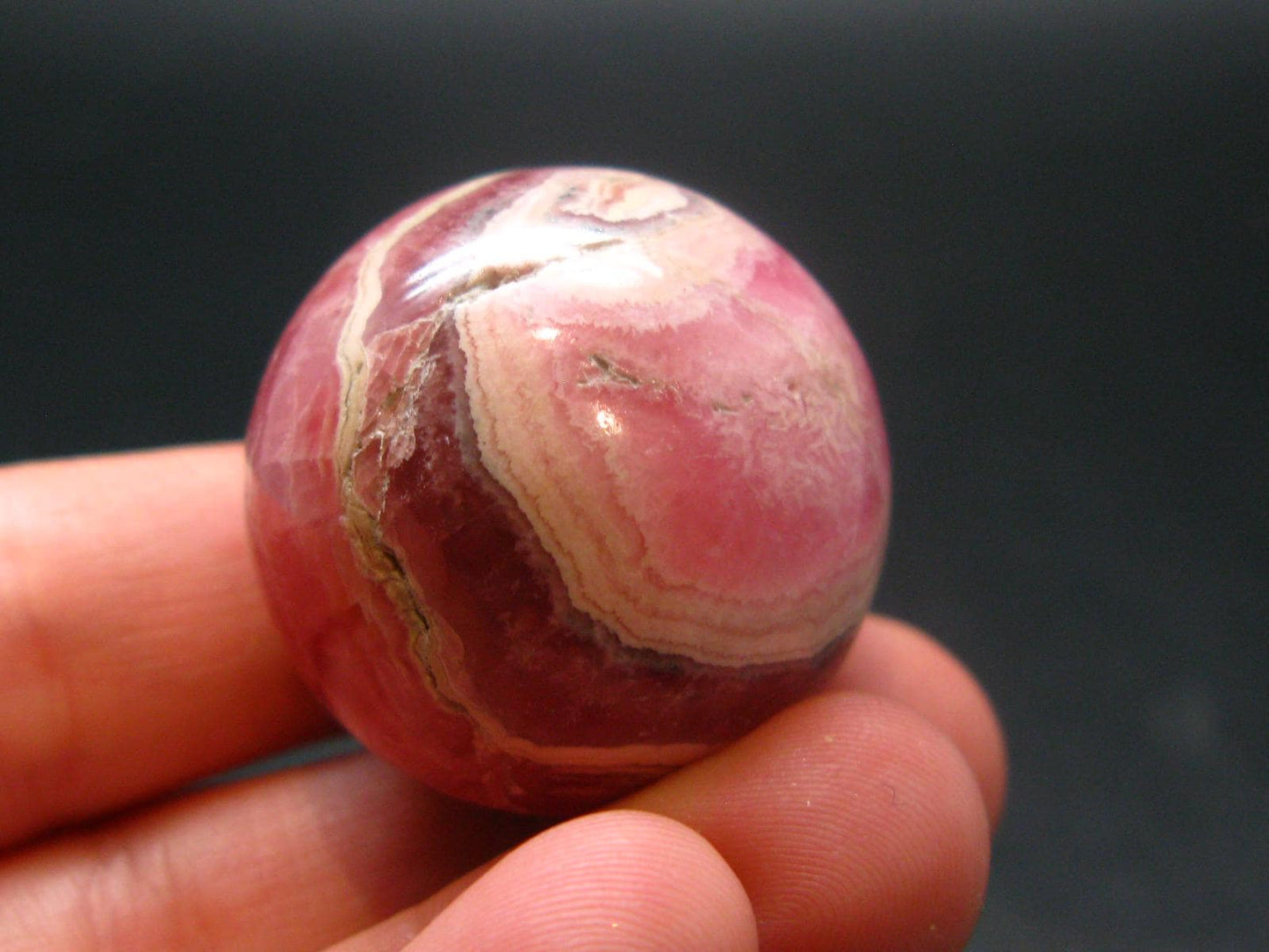 Rhodochrosite Sphere Ball from Argentina - 1.1" - 46.24 Grams