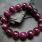 AAA Grade Ruby Genuine Bracelet ~ 8 Inches ~ 15mm Round Beads