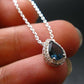 London Blue Topaz Sterling Silver Pendant with CZ From Brazil With Chain - 18" - 2.40 Grams