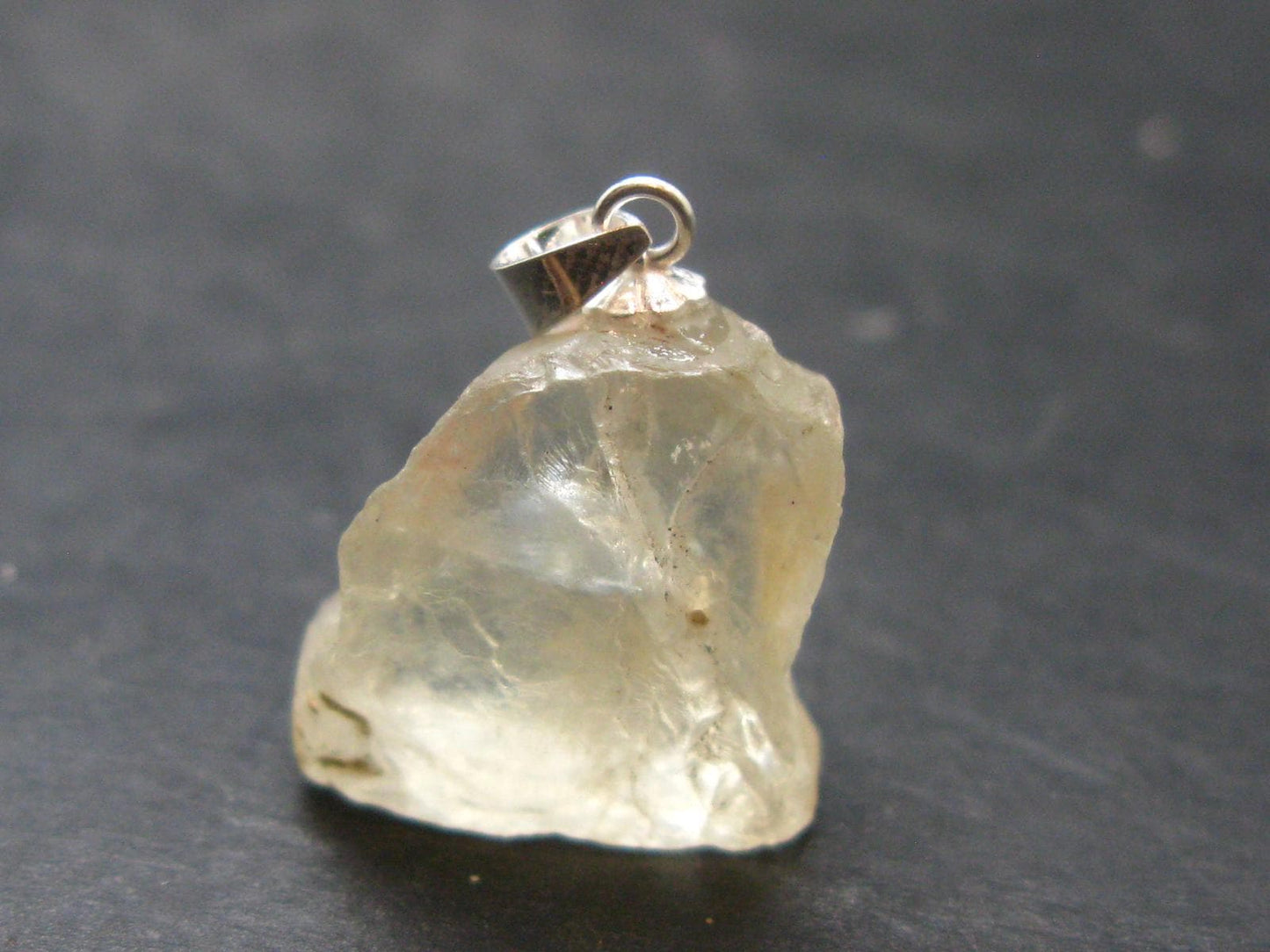 Bytownite Golden Labradorite Silver Pendant From Mexico - 0.9"