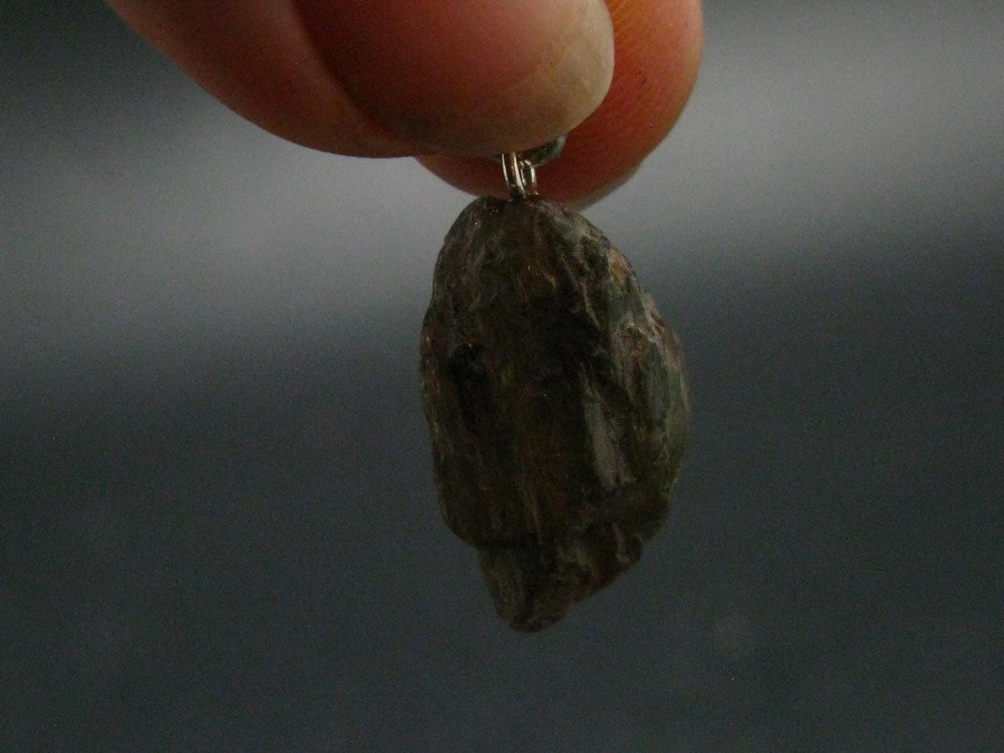 Andalusite Crystal Pendant In Sterling Silver From Brazil - 1.0" - 2.42 Grams