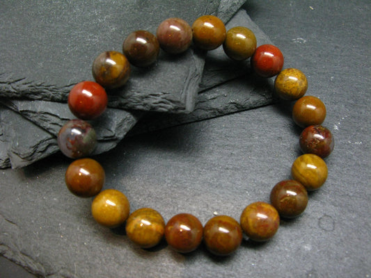 Revelation Stone Flint Genuine Bracelet ~ 7 Inches ~ 10mm Round Beads