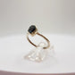 Grandidierite Ring Raw Blue Green Gemstone Silver Ring Minimalist Crystal Jewelry Gift