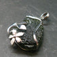 Moldavite Tektite Silver Clover Pendant from Czech Republic - 1.4" - 6.64 Grams