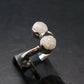 Very Rare White Cryolite 925 Silver Ring from Greenland - Size 7 - 2.34 Grams