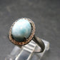 Larimar AAA Quality Sterling Silver Ring - Size 6 - 2.94 Grams