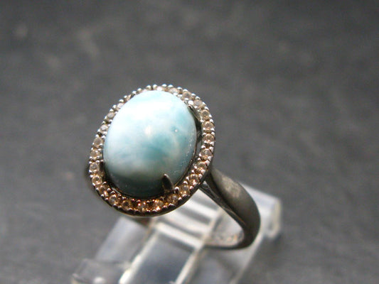 Larimar AAA Quality Sterling Silver Ring - Size 6 - 2.94 Grams