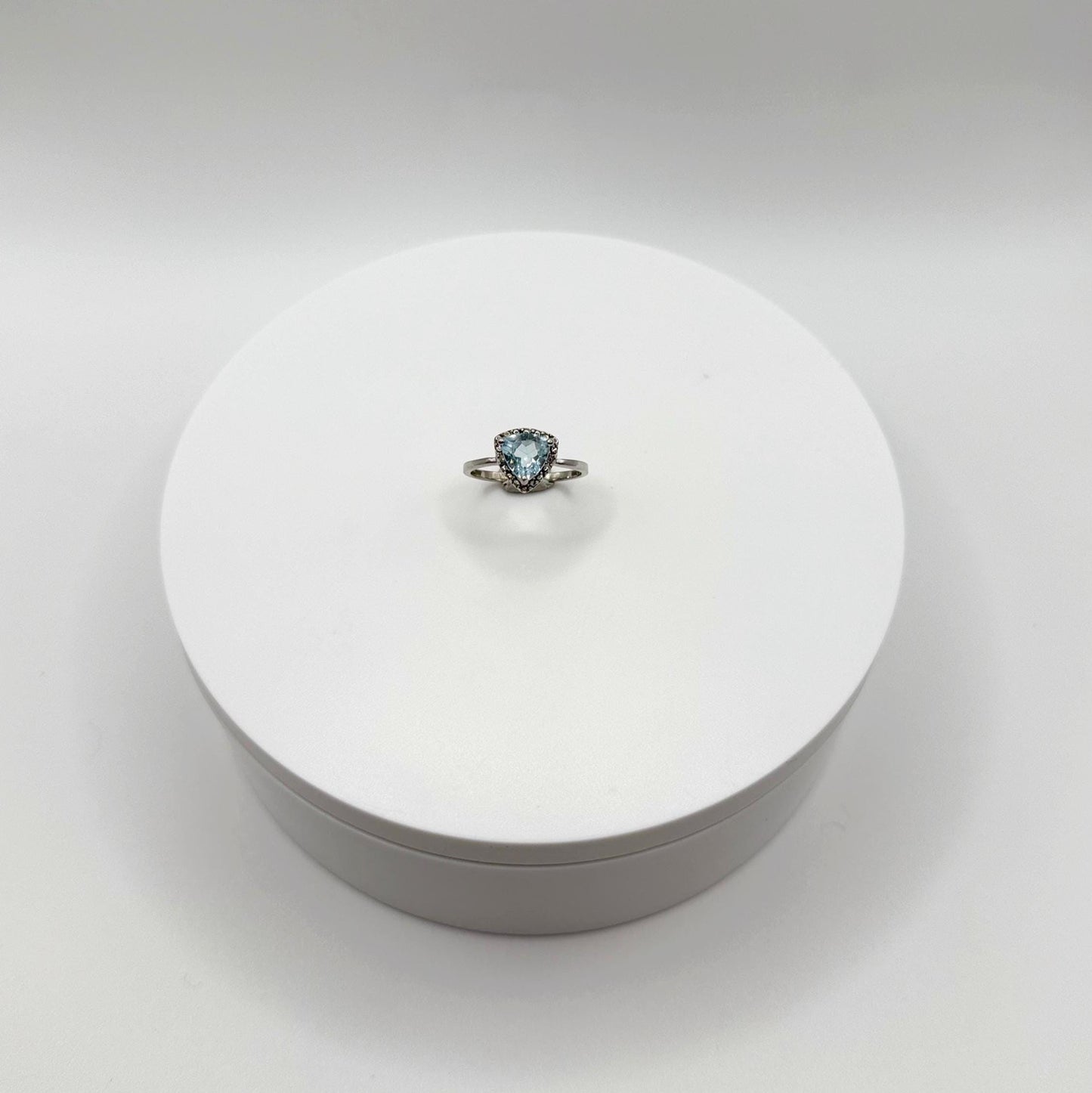 Sky Blue Topaz Statement Ring – Bold Elegance & Crystal Clarity - Size 6.5