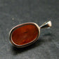 Raw Fire Opal Sterling Silver Pendant From Mexico - 0.7" - 1.06 Grams