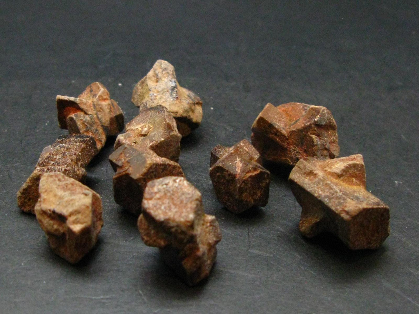 Lot of 10 Perfect Staurolite Crystals from USA - 37.94 Grams