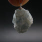 Rare Raw Blue Euclase Gem Crystal Silver Pendant from Brazil - 0.9" - 3.23 Grams