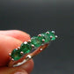 Emerald Crystal Silver Ring from Colombia - 1.25 Carats - Size 6