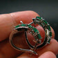 Gem Emerald Faceted Silver Earrings From Colombia - 5.95 Grams Total
