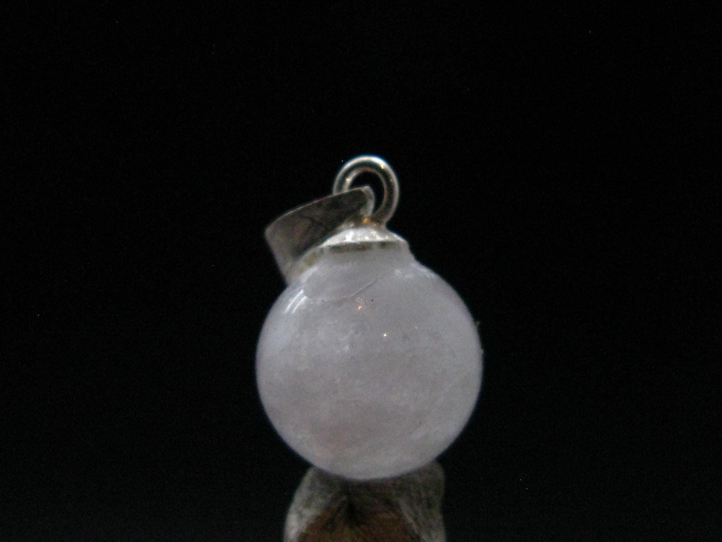 Nice Lilac Amblygonite Silver Pendant from Brazil - 0.7" - 1.52 Grams