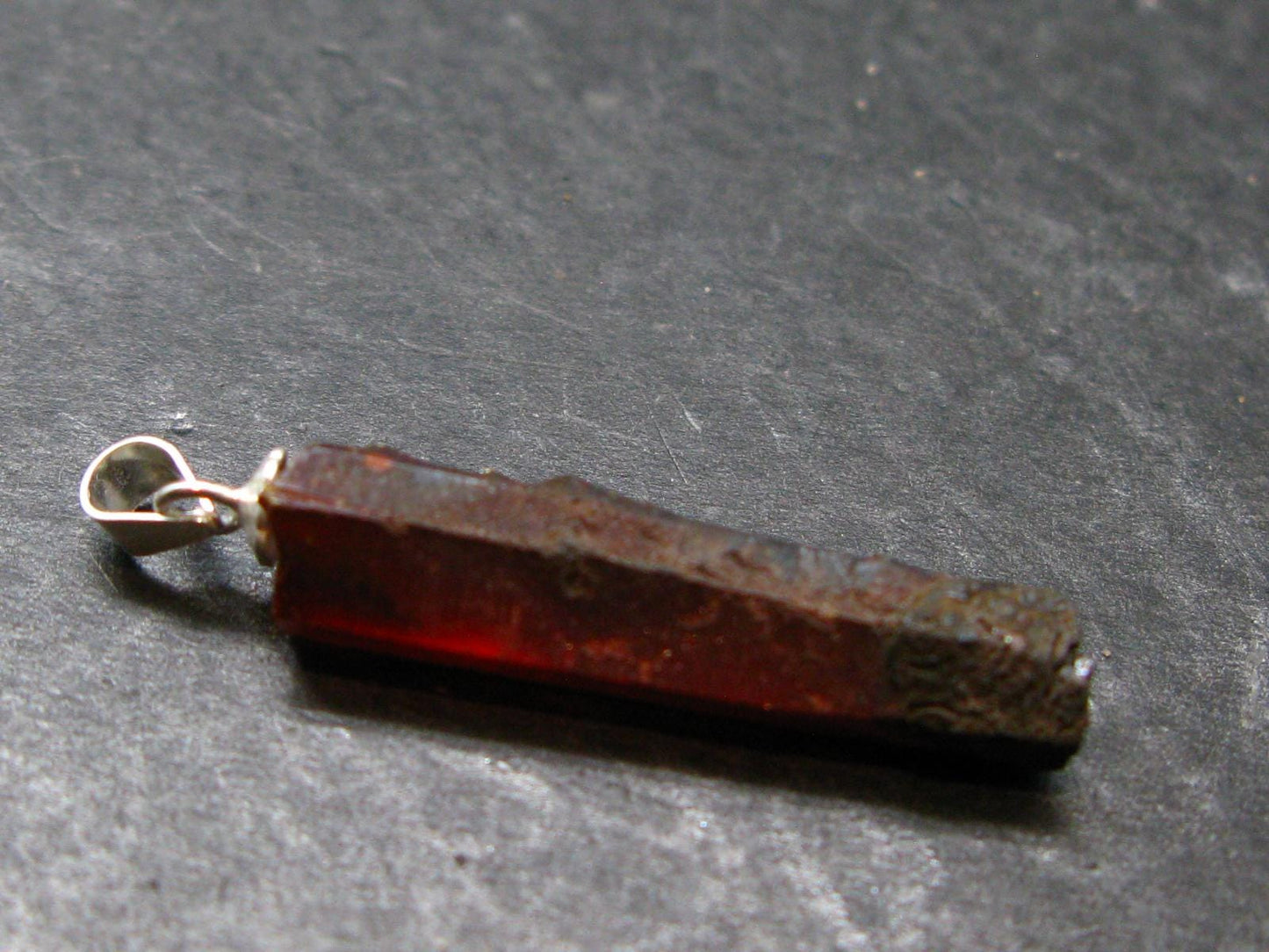 Zincite Zinkite Crystal 925 Silver Pendant From Poland - 1.3" - 3.79 Grams
