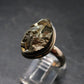 Large Raw Pyrite Silver Ring From Peru - 8.32 Grams - Size 10
