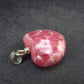Rhodochrosite Heart Silver Pendant from Alma Colorado - 1.1" - 8.12 Grams