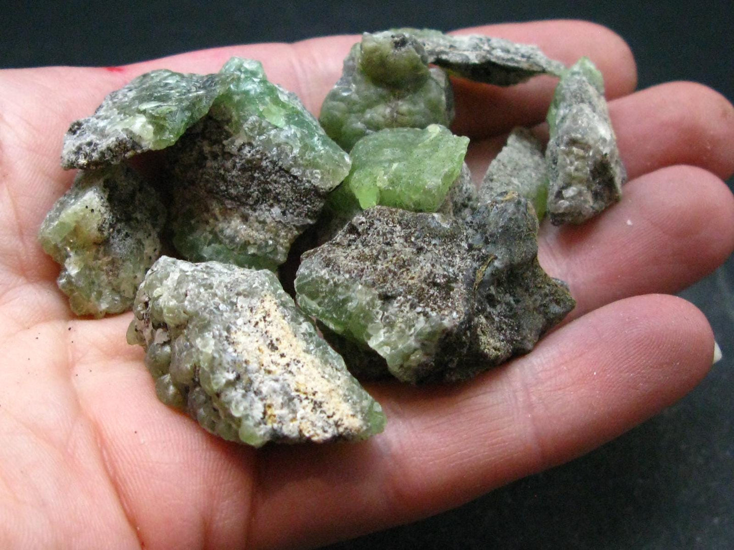 Rare Lot of 10 Smithsonite Crystals From Namibia - 64.32 Grams