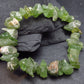 Peridot Genuine Bracelet ~ 7 Inches ~ 12mm Crystal Beads