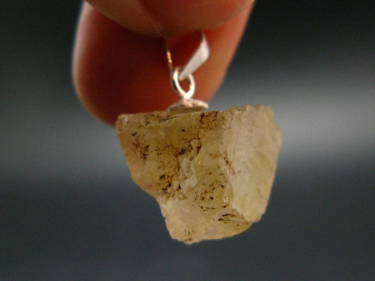 Phenakite Phenacite Crystal Silver Pendant From Nigeria - 0.8" - 2.66 Grams